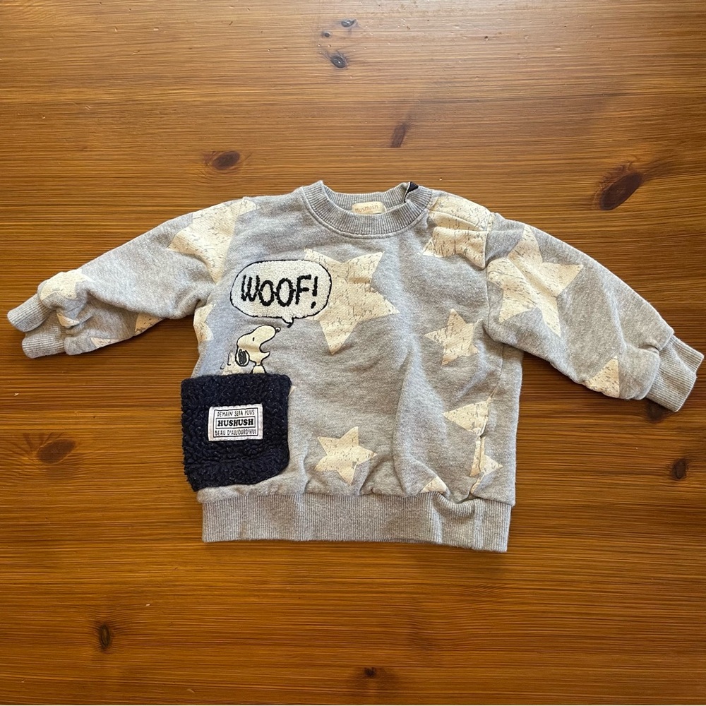 HUSHUSH Peanuts Snoopy Trainer Sweatshirt - Size 90 / 2T